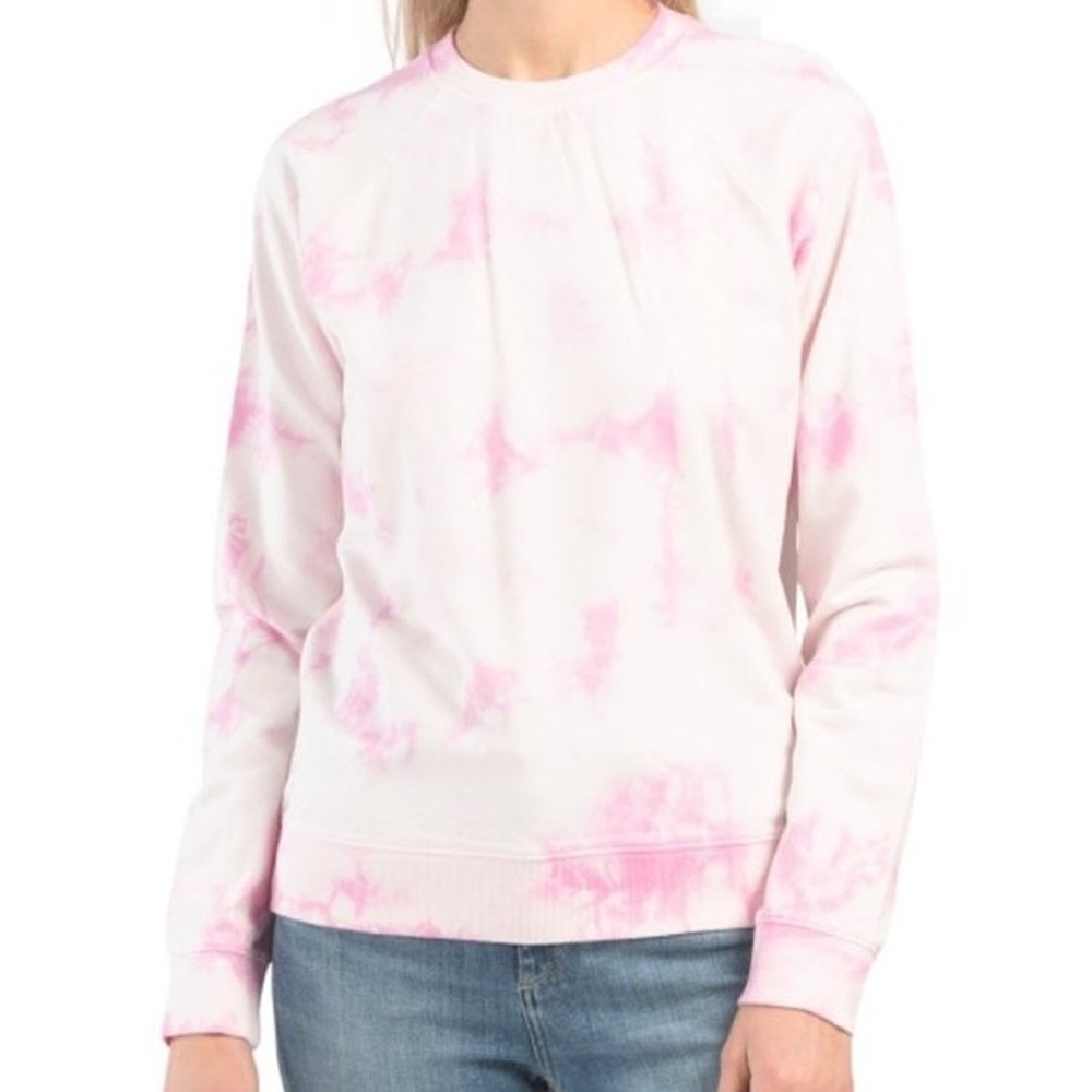 Lucky Brand Pink Tie-Dye Long Sleeve Tee